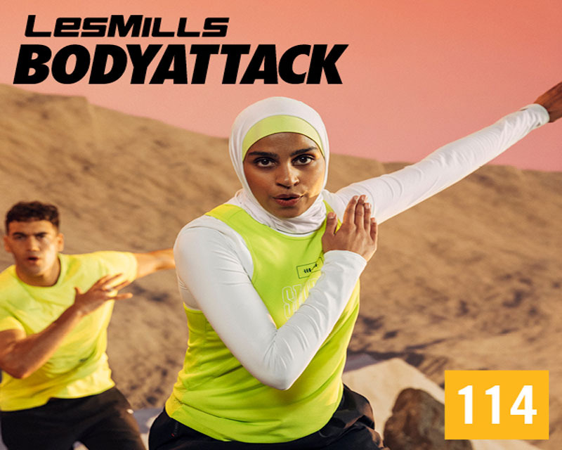 Hot Sale LesMills Q4 2021 BODY ATTACK 114 releases New Release DVD, CD & Notes